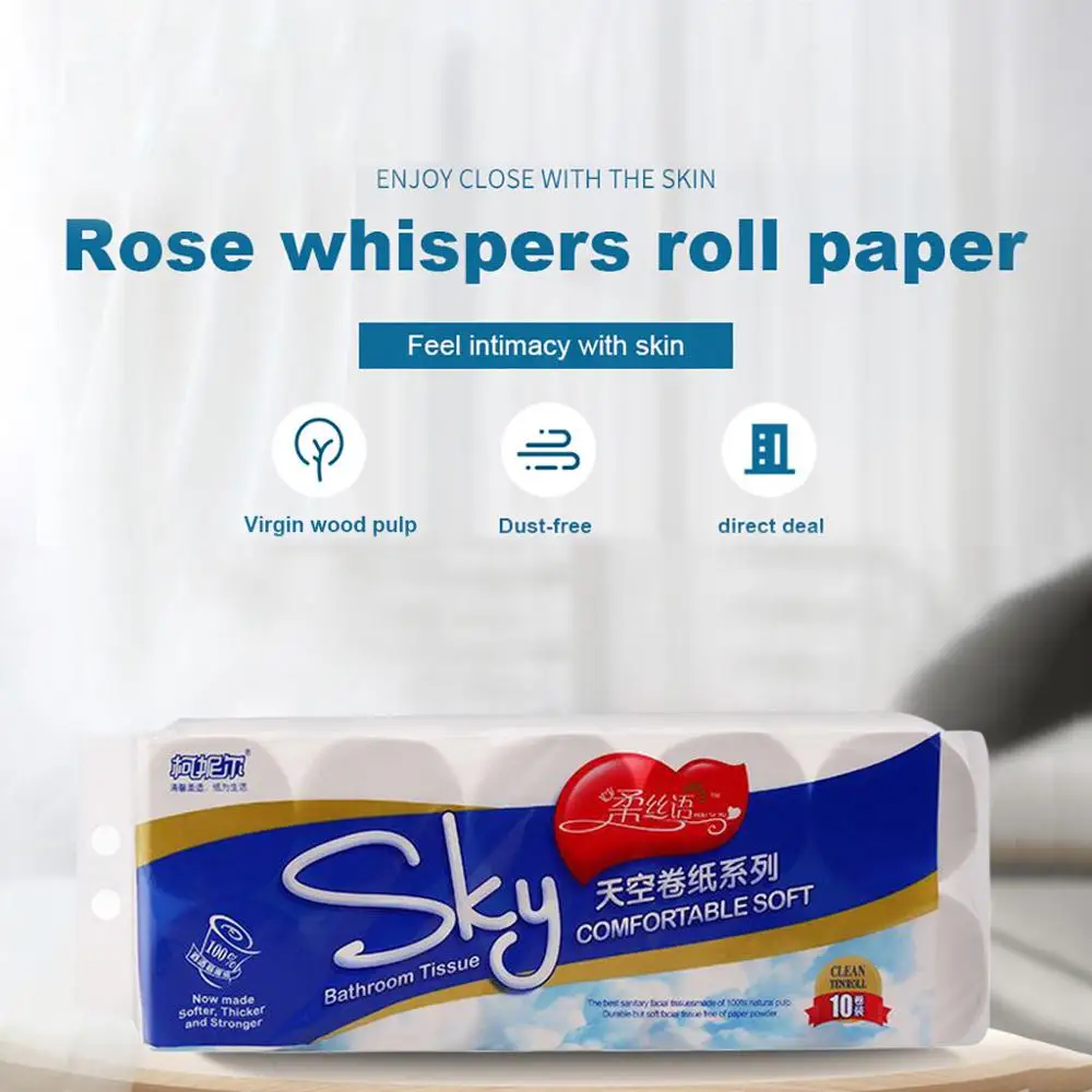 

Roll Pack of 10 Paper Home Bath Paper Bath Toilet Roll Paper Toilet Paper White Toilet Paper Toilet Roll Tissue Towels @40