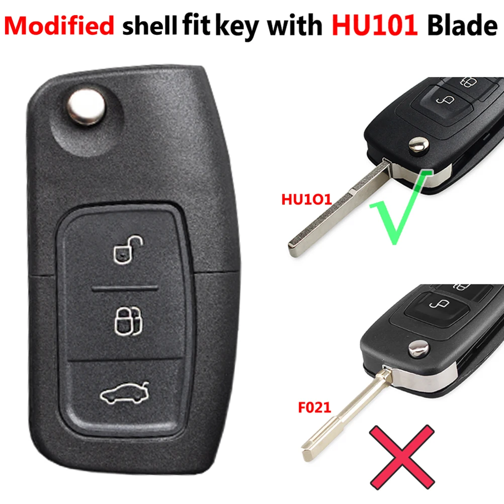 Modified Car Remote Key Shell Case For Ford Focus Fiesta Mondeo Eco Sport S-Max B-Max C-Max Falcon Galaxy Replacement | Автомобили и
