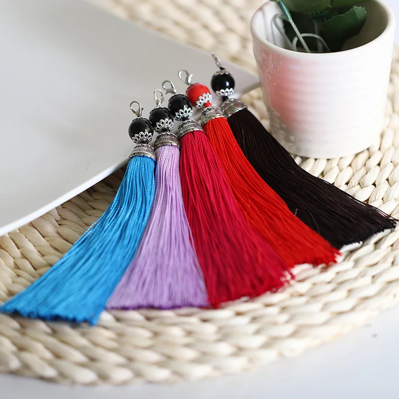 Hot New Fashion DIY Jewelry Accessories Tassel With Key Ring  Lobster Clasp Car Bag Pendant Multicolor Handmade Gifts Wholesale