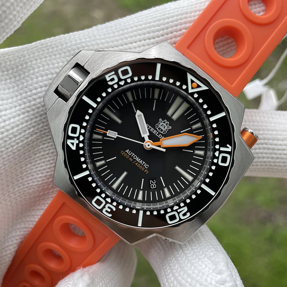SD1969 V3 Luxury Dive 56mm 316L Wristwatch STEELDIVE Design 1200M Waterproof Japan NH35 Blue Luminous Ceramic Bezel Men's Watch