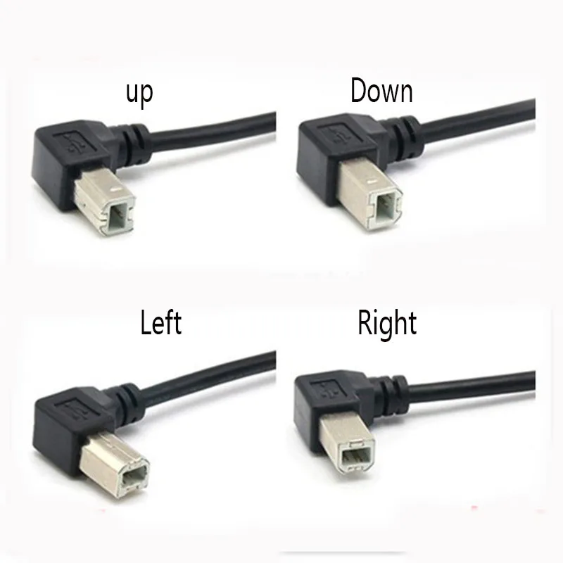 Новый 90 градусов угол 3 фута USB 2 0 A к usb2.0 B кабель для сканеров принтера Шнур hp canon