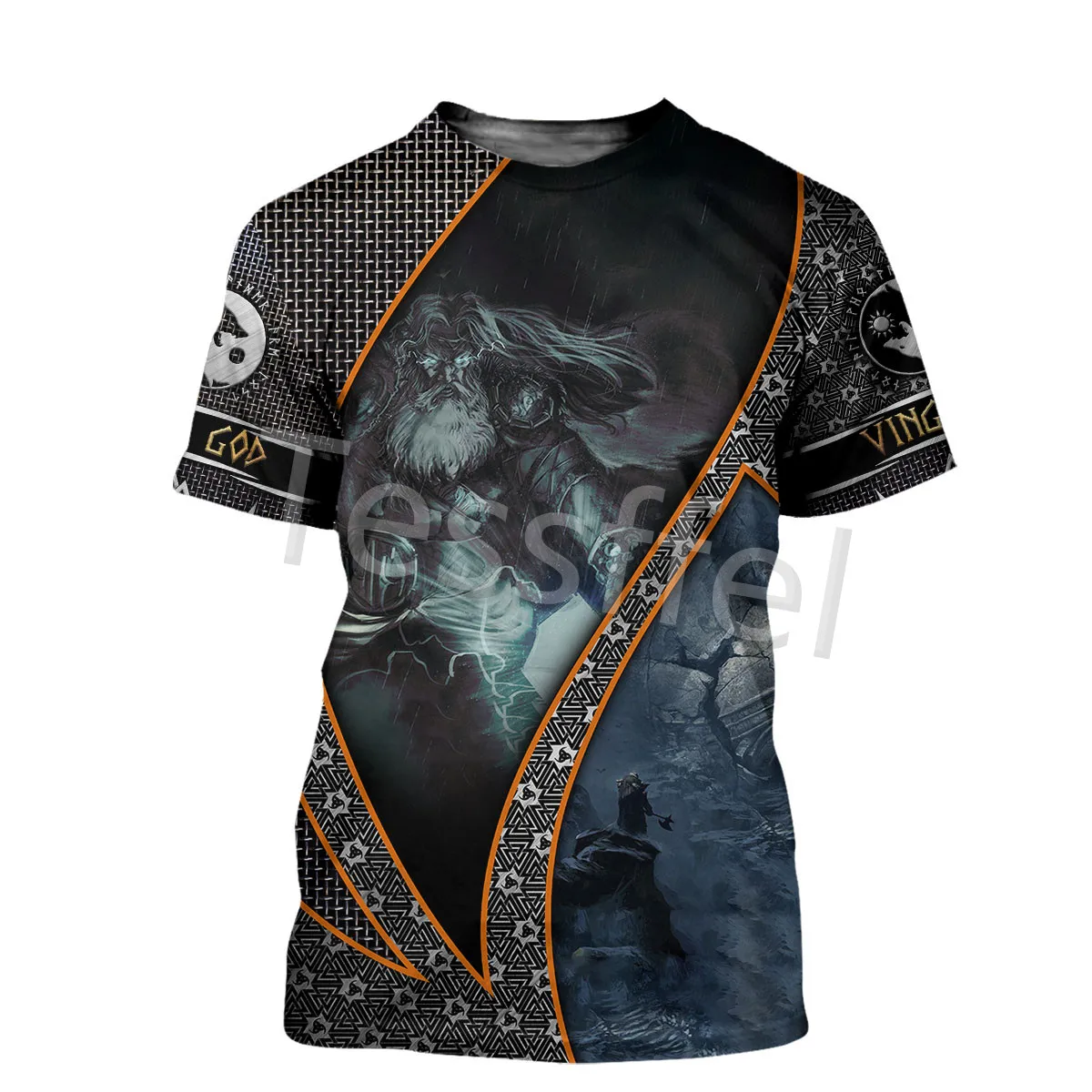 

Tessffel Pirate Viking Tattoo 3D Printed New Harajuku Men's T-shirt Summer Streetwear Unisex Top Short Sleeve Style-7