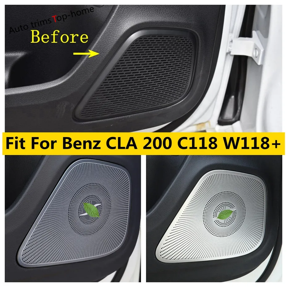

Stainless Steel Car Door Speaker Stereo Sound Cover Decorative Trim For Mercedes-Benz CLA 200 C118 W118 2020 2021 2022