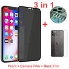 3 в 1, закаленное стекло для iPhone 13, 12, 11pro MAX