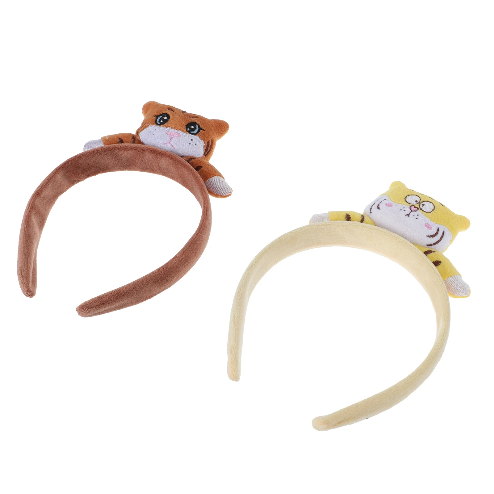 

2Pcs Plush Lovely Tiger Design New Year Hair Decors for Kids Head Ornaments