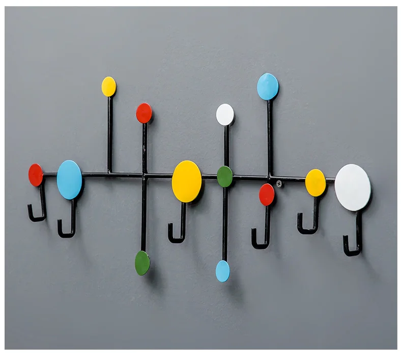 Iron hook wall hanging wall building kitchen porch door rear object rack retro creative clothes hook