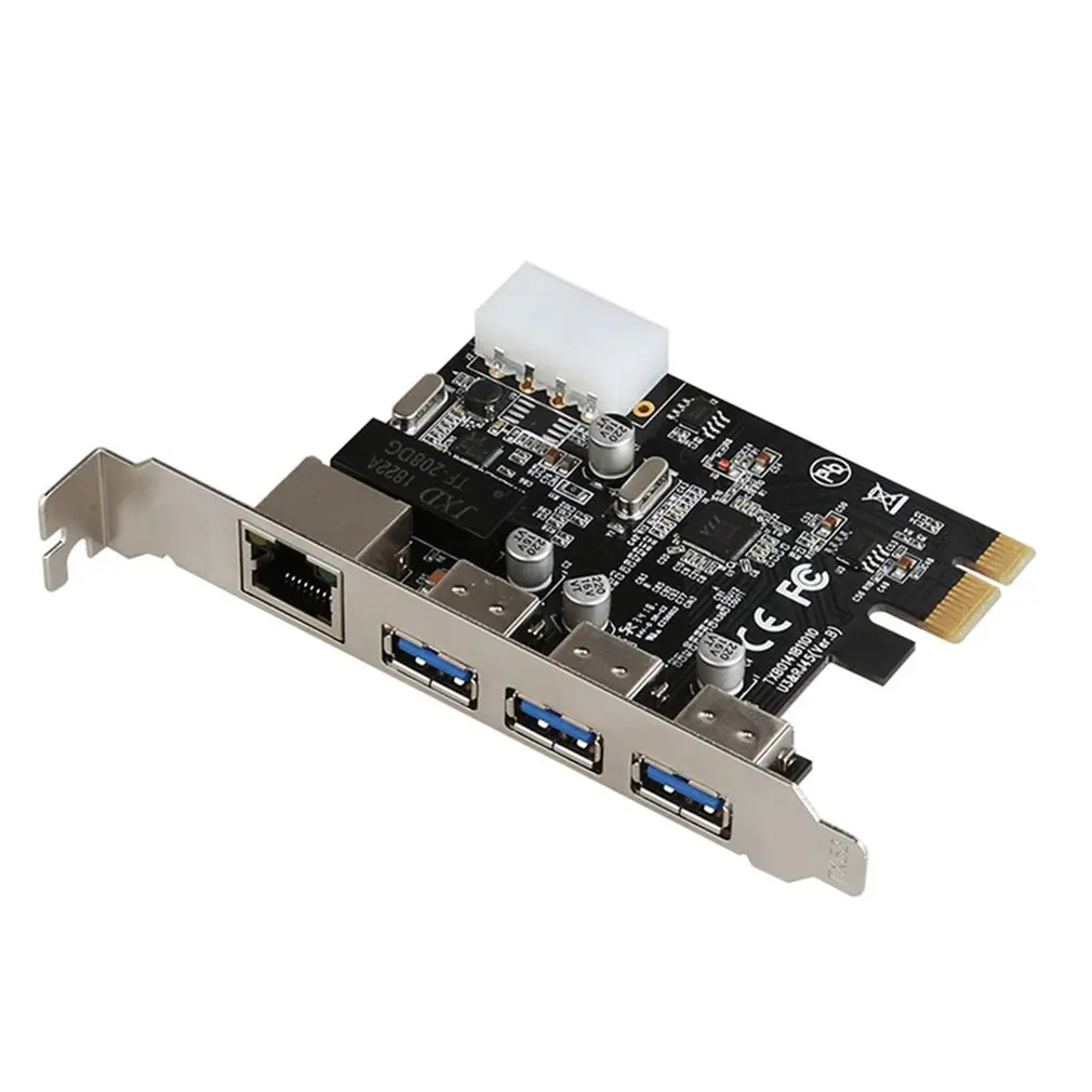 

8153 Chipset RJ45 LAN PCI Express Network Card Adapter Card 10/100 / 1000Mbps PCIE to 3 Port USB 3.0 Gigabit Ethernet Hub