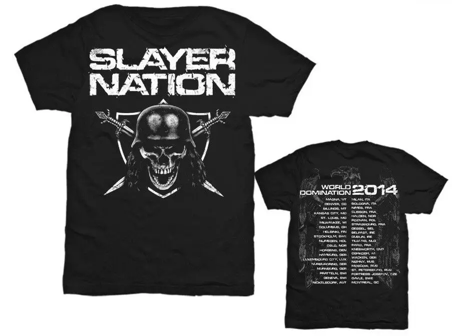 Новинка 2014 оригинальная официальная футболка Лицензионная Kreator Slayer Nation/Tour новая
