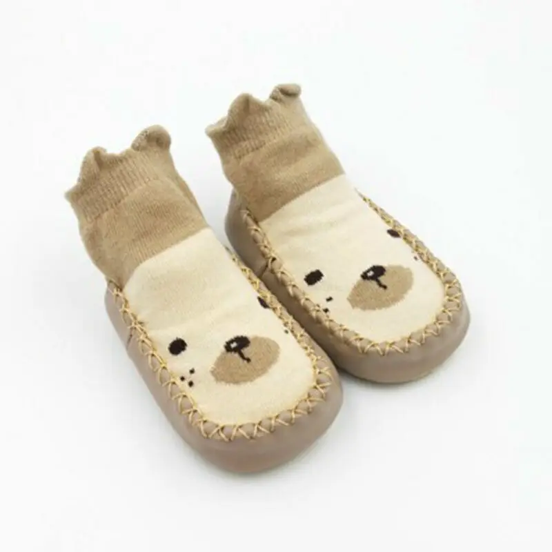 

Newborn Baby Boys Girls Cotton Cartoon Socks Kid Toddler Anti-slip Sock Shoes Boot Floor Slippers