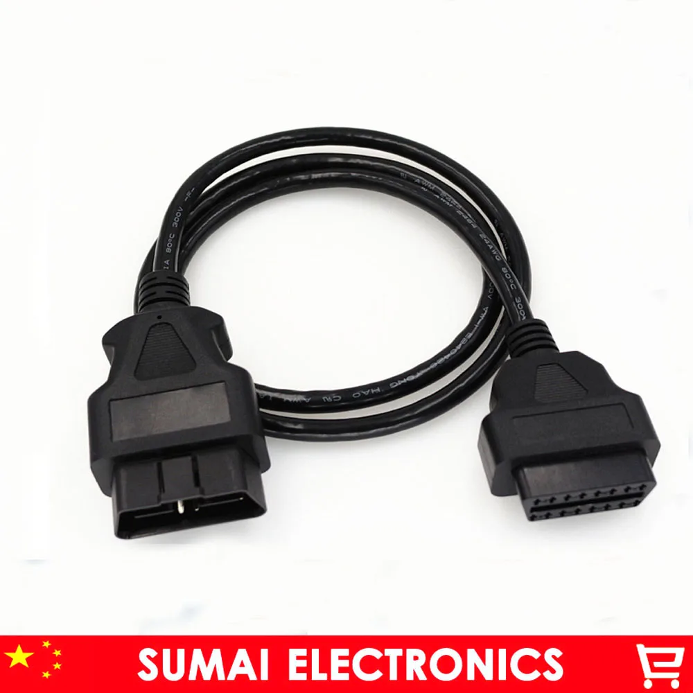 1 5 счетчик OBD 16 контактный разъем для мужской Удлиненный кабель ELM327
