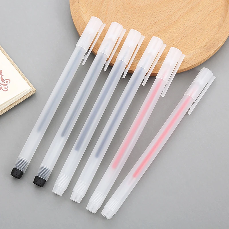 

Transparent frosted gel pen creative and simple student pen school stationery and office supplies water-based signature pen