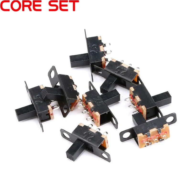 10/20 шт. 50 в 0,5 а мини размер черный SPDT переключатель слайд для DIY Power электронные проекты SS12F15 G6 1P2T переключатель ручка 6 мм