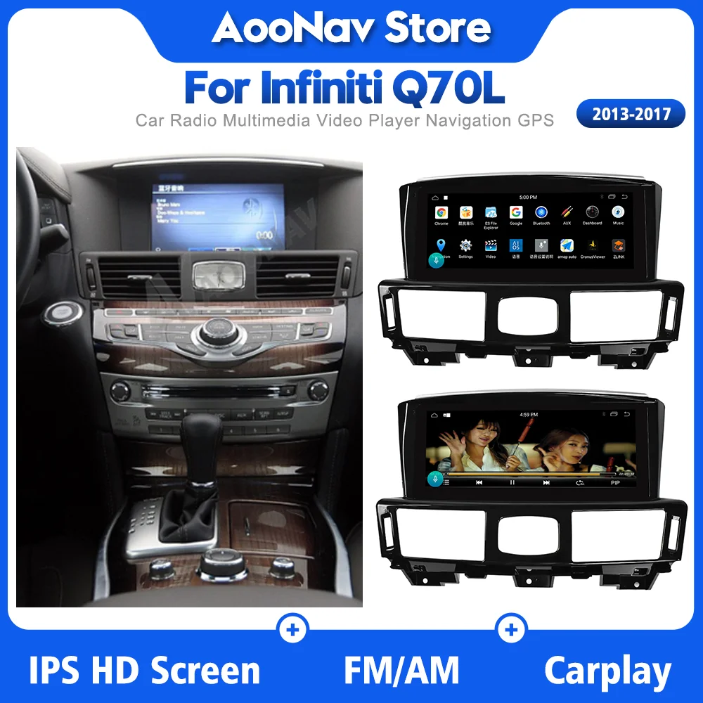 

10.25 Android 9.0 car receiver For Infiniti Q70L 2013-2017 stereo auto multimedia player with tesla vertical touch screen
