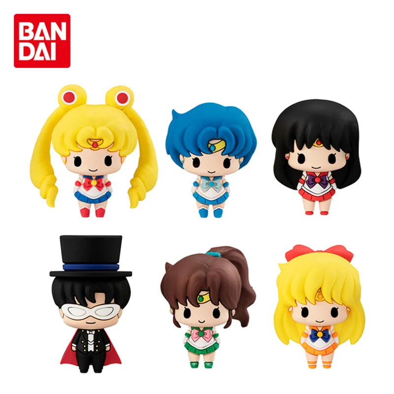 

Bandai Genuine CANDY TOY Pretty Guardian Sailor Moon Kino Makoto Hino Rei Chiba Mamoru Chibiusa Anime Action Figures Model Toys