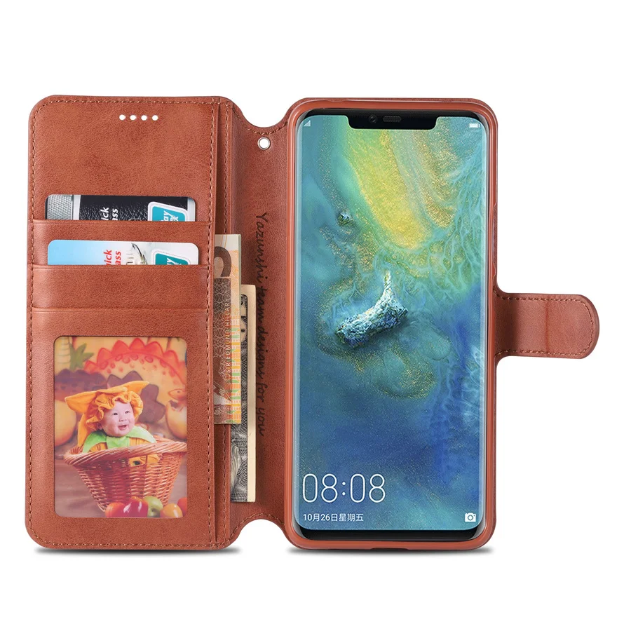 Кожаный флип чехол для Huawei P Smart Plus 2019 P30 P20 Mate 20 X Pro Lite Mate20 бумажник 10 с держателем