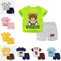 andy papa summer boys girls short t shirts and pants childrens fashion casual cotton pajamas suits toddler kids clothes sets