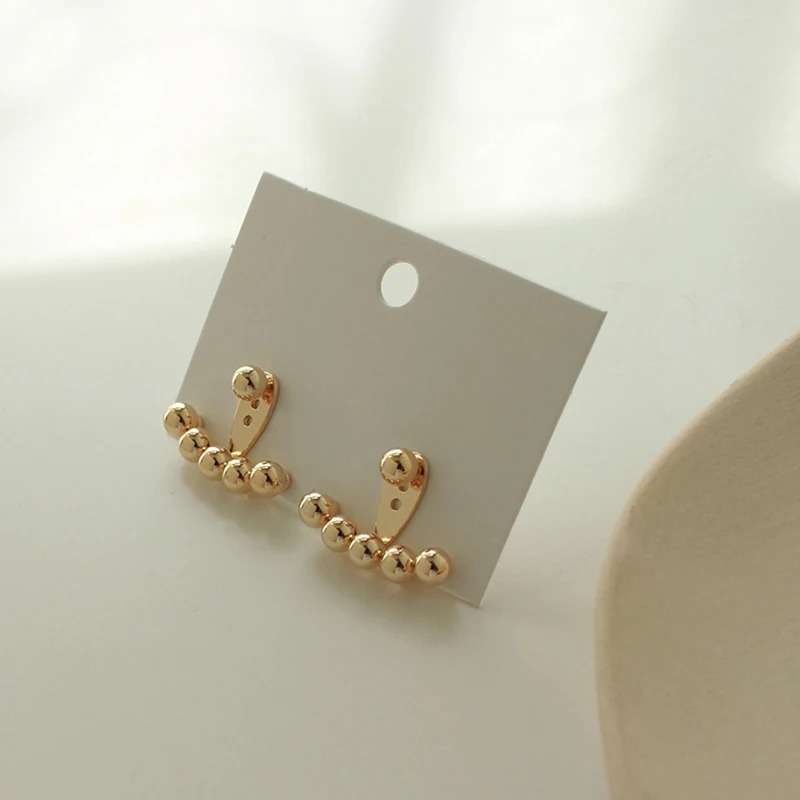 

Creative Detachable Metal Ball Stud Earrings Charming Women's Wedding Gold Earrings Accessories Fashion Lady Party Jewelry