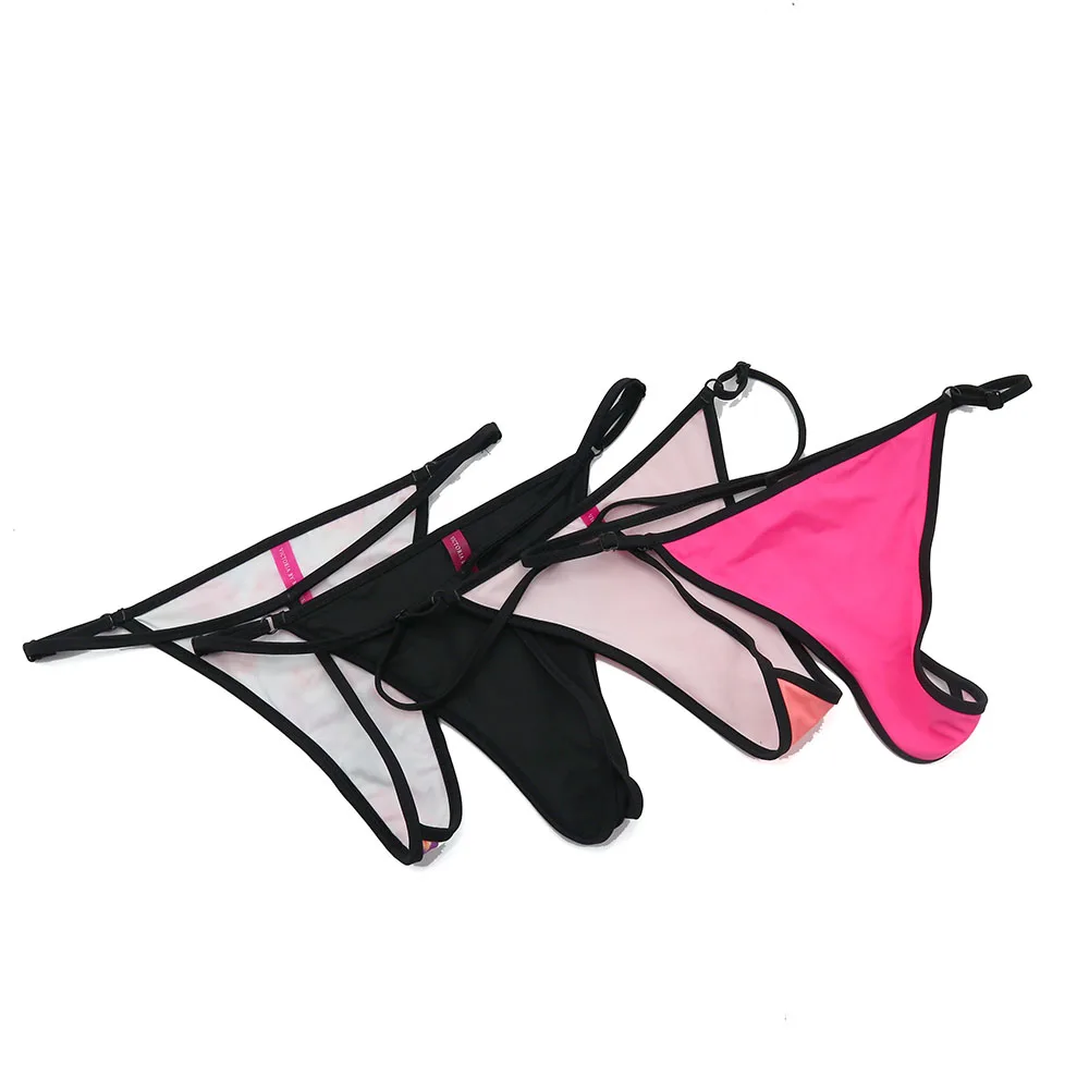 Женская купальная одежда Бразильское бикини пикантное облегающее с Т образной