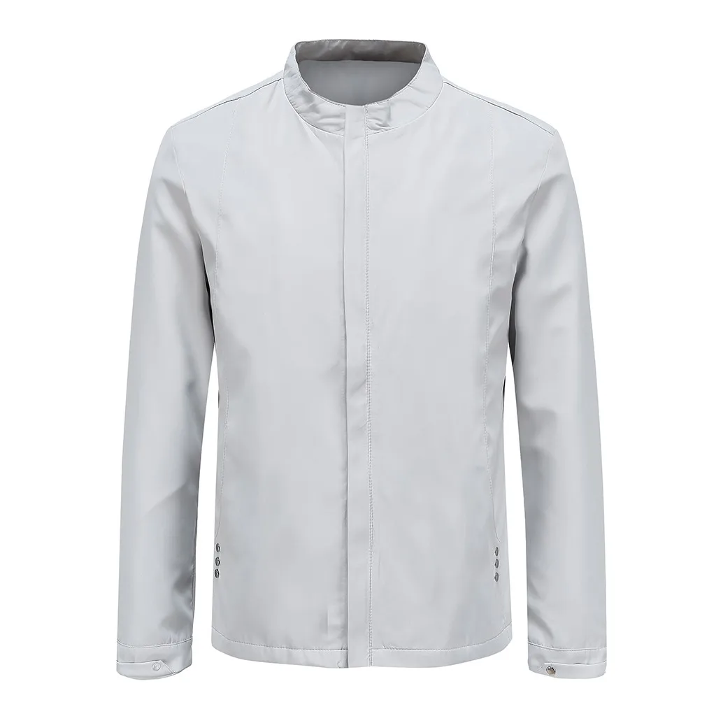 Куртка мужская однотонная с длинным рукавом на осень/зиму | Мужская одежда