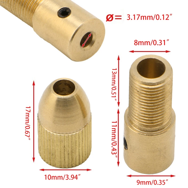 

0.5-3mm 7Pcs Small Electric Drill Bit Collet Clamp Micro Twist Drill Tool