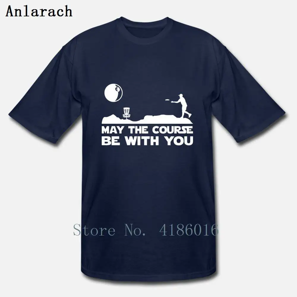 Пусть конечно будет с вами Забавный диск Гольф футболка лето стандартный размер