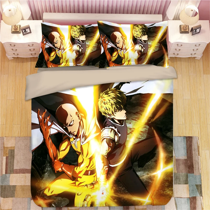 Комплект постельного белья с 3D-принтом Аниме ONE PUNCH MAN пододеяльник наволочки
