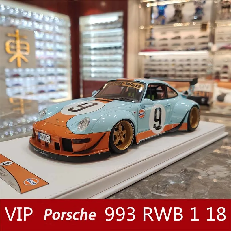 

GT дух Porsche 911 993 из RWB» Ограниченная серия моделирования полимерная модель автомобиля подарок 1 :18 декоративных и Коллекционная модель автомо...