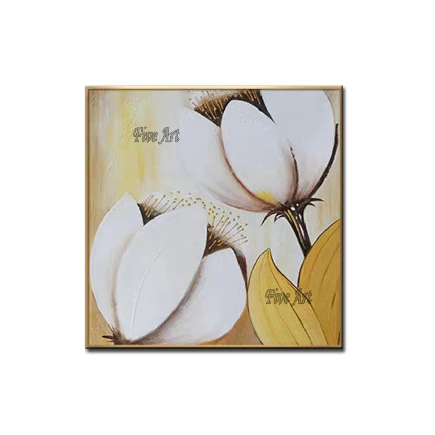

Modern Abstract New Design Flower Oil Painting Hand Painted Tulip Floral Paintings Picture Wall Art Unframed Canvas Artwork