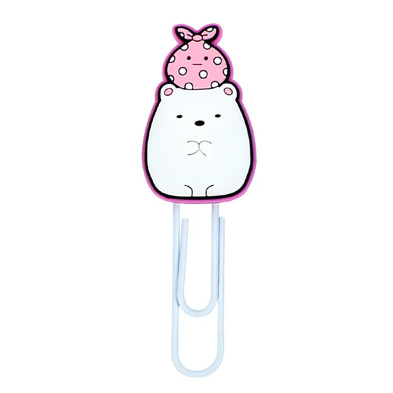5 шт./упак. Sumikko Gurashi футляр из силикона с милым рисунком из мультфильма Бумага иглы Бумага для съемки с креплением зажим записка заметка зажимы для канцелярских принадлежностей