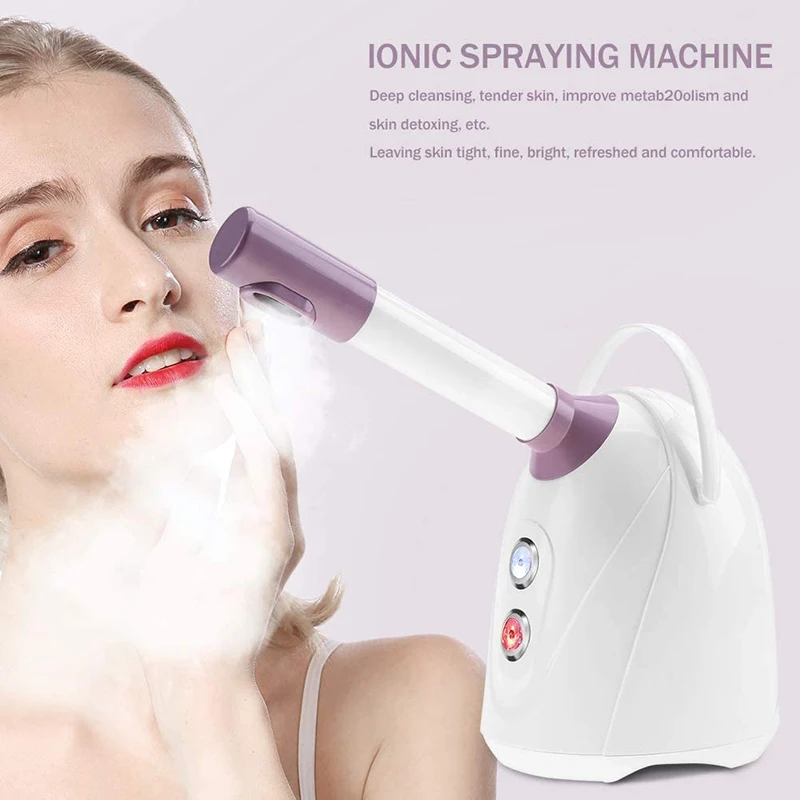 

Nano Ionic Warm Cold Mist Facial Steamer Sauna SPA Mist Moisturizing Sprayer for Pores Cleanse Face Humidifier Skin Care