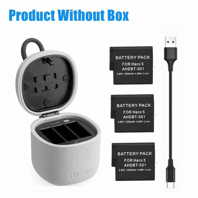I Package USB 3,0 кард-ридер и аккумулятор и 3 порта зарядное устройство+ 3 шт 1250 мАч батарея для GoPro Hero 5 6 Hero 7 8 черный аксессуар - Цвет: I Package