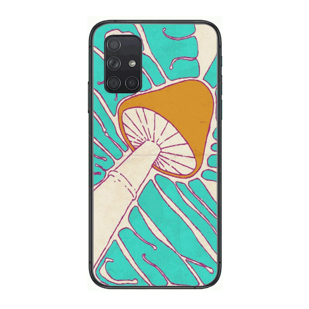 

Weird Mushroom Phone Case Hull For Samsung Galaxy A 50 51 20 71 70 40 30 10 E 4G 5G S Black Shell Art Cell Cover