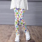 Летние эластичные леггинсы для девочек VEENIBEAR с яркими бабочками, детские брюки для девочек 2-13 лет