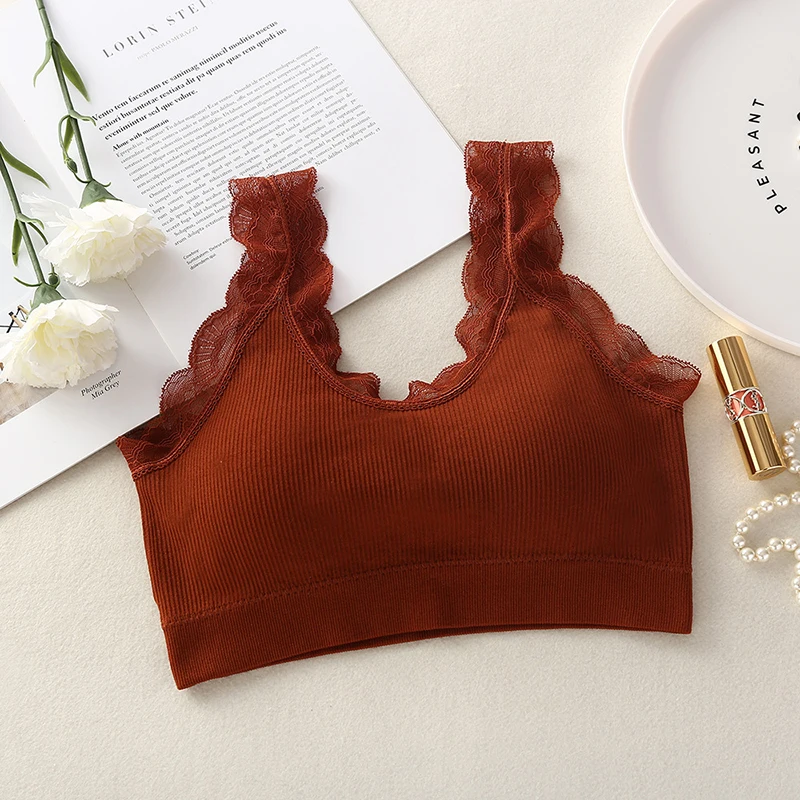 Женский кружевной бюстгальтер с V-образным вырезом красивый мягкий пуш-ап нижнее