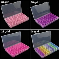 28 grid dismountable diamond painting accessories diamond embroidery cases pp plastics box organizer home storage boxes