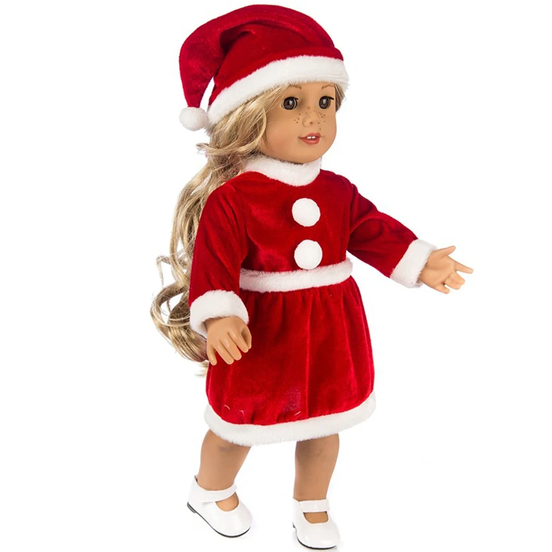 Одежда для детских кукол 18 дюймов качественная хлопковая Рождественская одежда