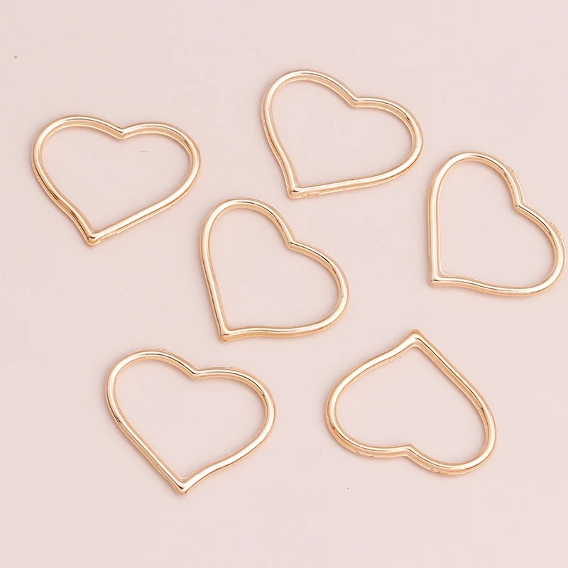 Бусины с полыми сердечками подвески-соединители для самостоятельного