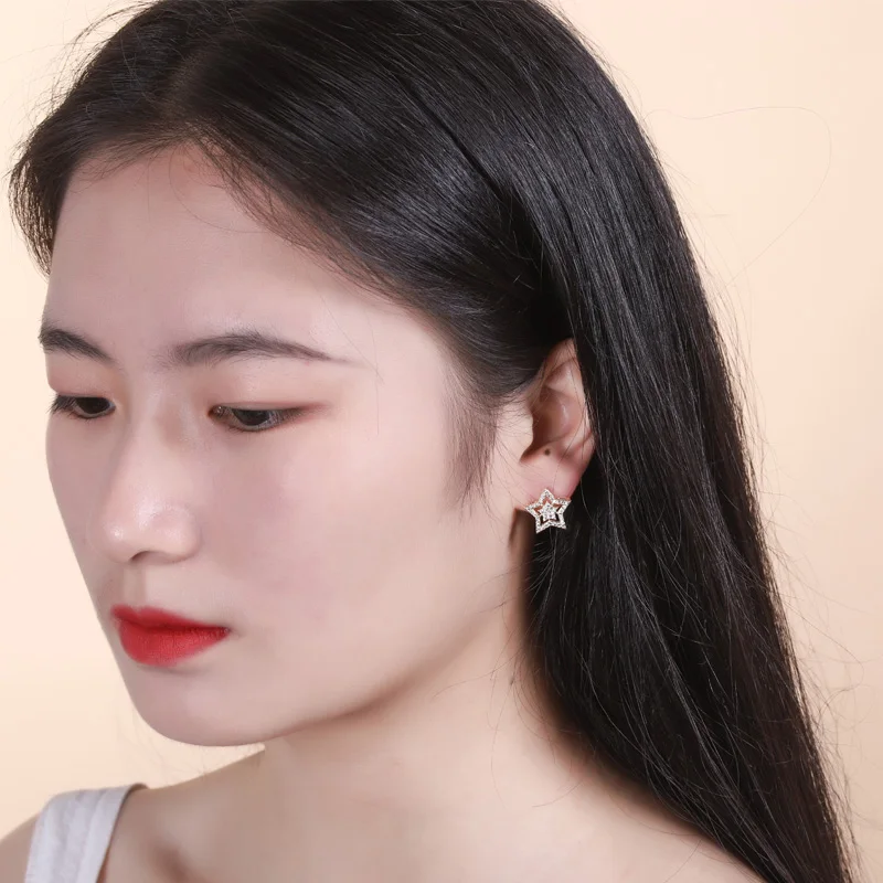 WEIMANJINGDIAN Новое поступление сверкающий фианит Фианит циркон кристалл серьги