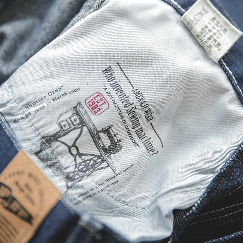 Мужские потертые прямые свободные Стрейчевые рабочие джинсы С 5 Карманами |