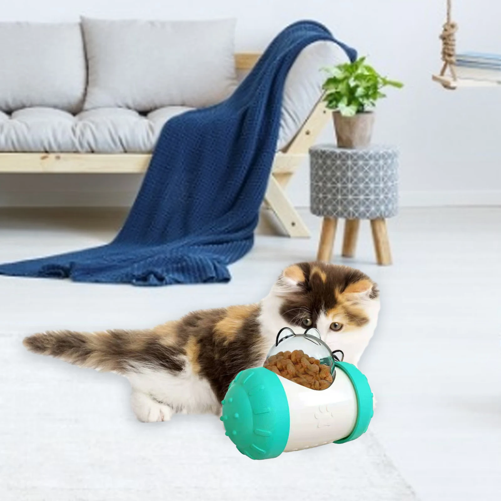 

High Quality Dog Cat Swing Bear Leaking Food Toy Pet Tumbler Toy Non-electric Healthy Leaking Food Toy Pet Slow Food