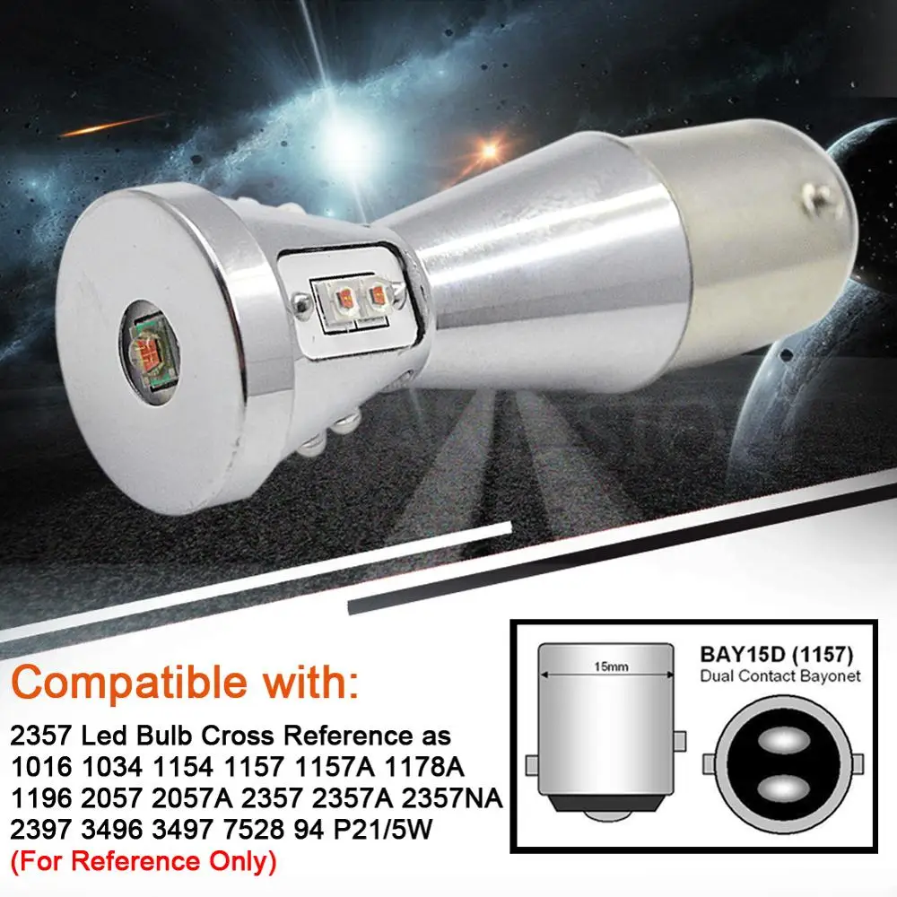 СВЕТОДИОДНЫЙ Автомобильный стоп сигнал 2x48 Вт S25 1157 BAY15D P21/5 9SMD XBD ДХО двойной