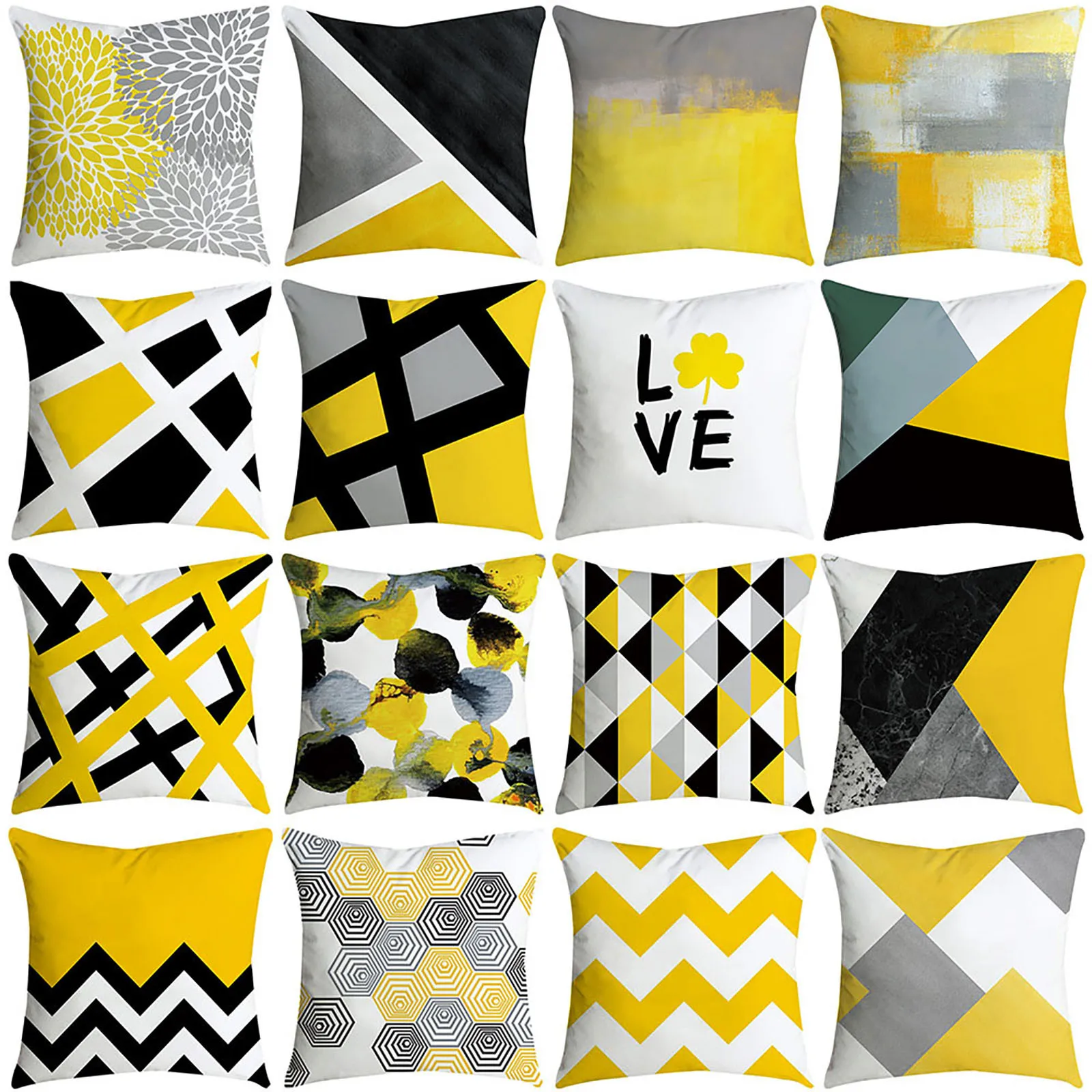 

Pineapple Leaf Yellow Decorative Pillowcase Pineapple Yellow Throw Pillow Case Polyester Printing Pillow Cover Kussensloop #M