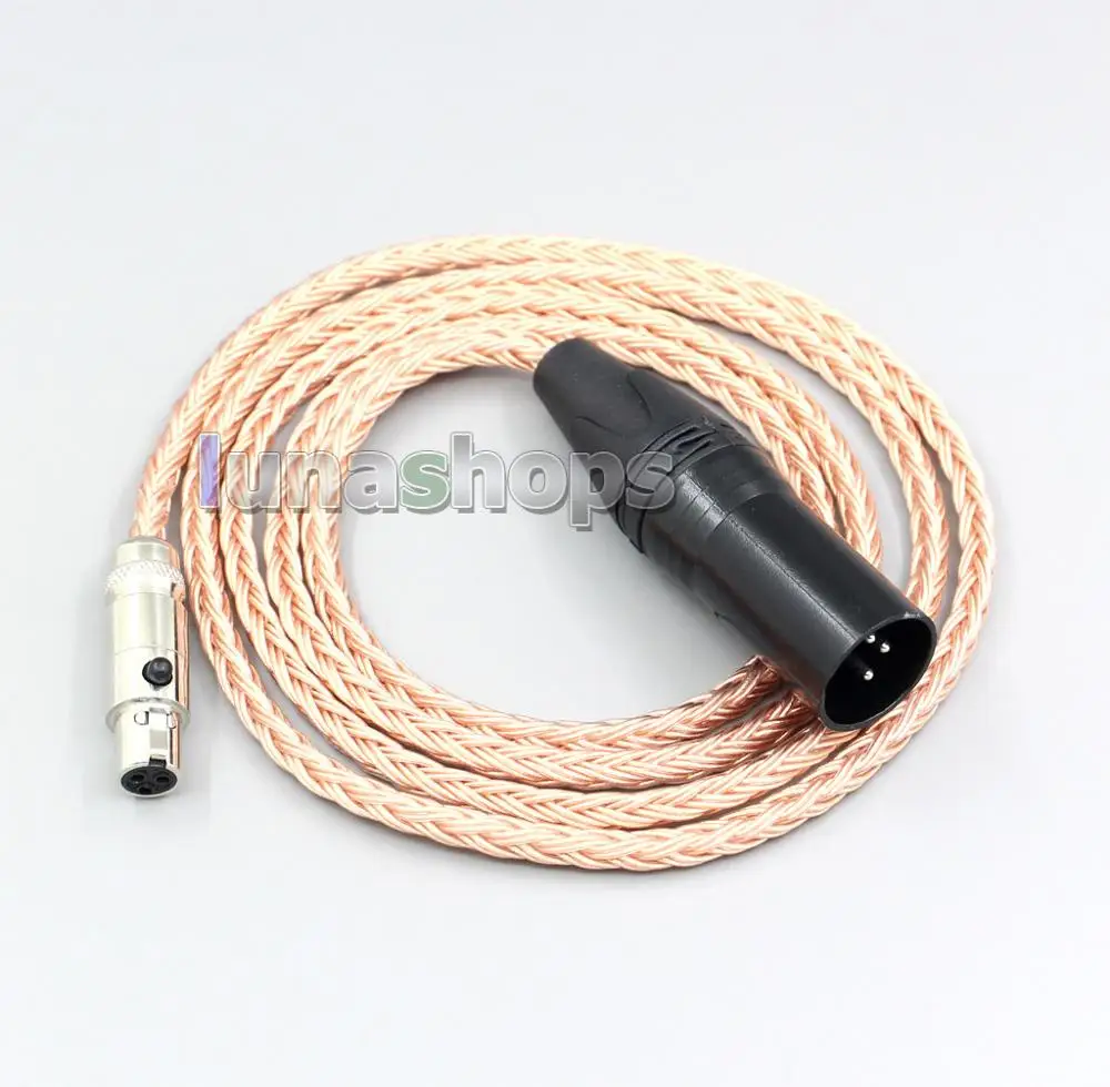 

LN006841 XLR 3 4 Pole 6.5mm 16 Core 7N OCC Earphone Cable For AKG Q701 K702 K271 K272 K240 K141 K712 K181 K267 K712 Headphone