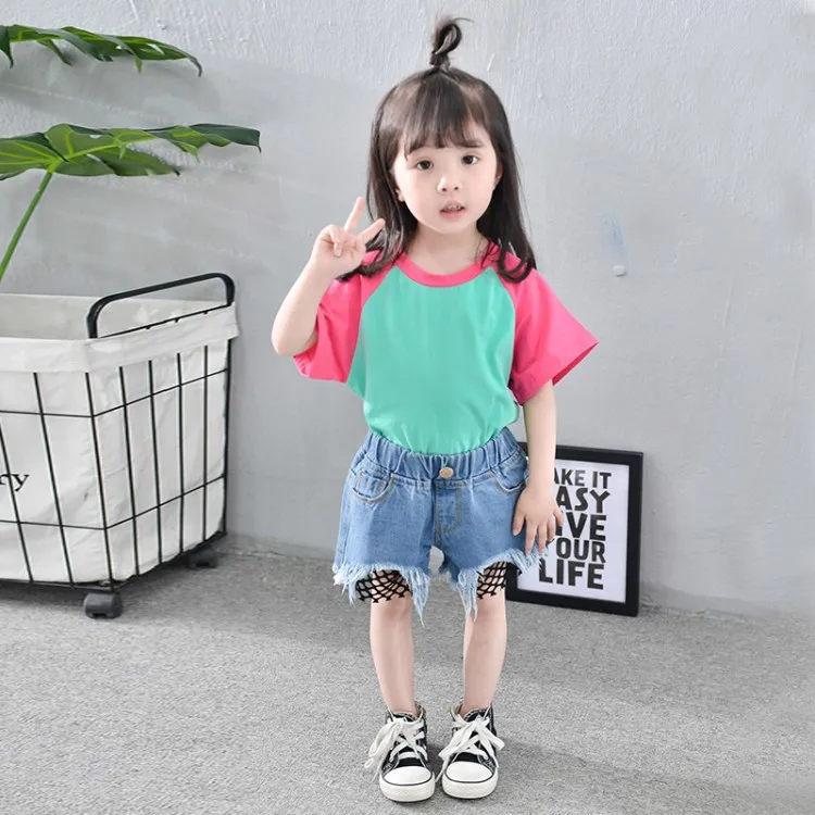 Джинсовые шорты для девочек 2-12 лет летние короткие брюки 2020 рваные джинсы детей