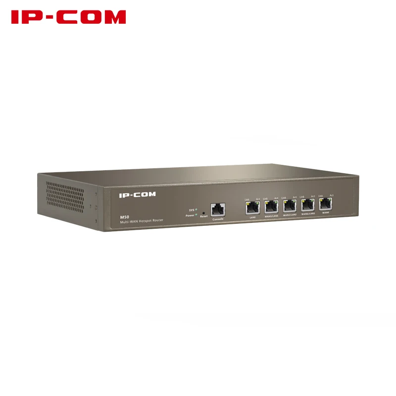 IP-COM M50 200 человек предприятия маршрутизатор 5*10/100/1000 м RJ45 Порты и разъёмы Roteador 800