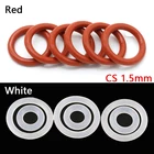 10 шт. толщина (CS) 1,5 мм красныйбелый Силиконовое уплотнительное кольцо OD 5-80 мм кольцо для пищевых продуктов водонепроницаемое-35 -200 