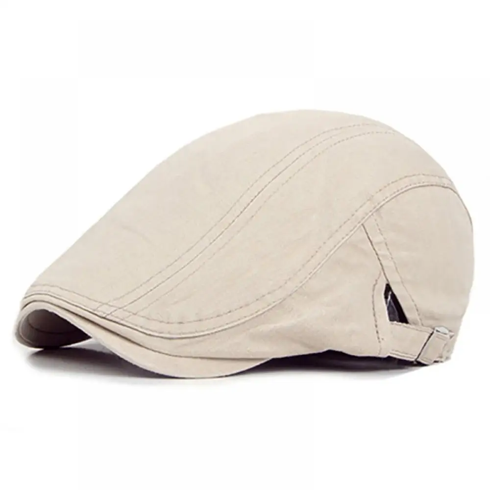 

2022 Mew Summer Men Casual Classic Solid Color Flat Cabbie Newsboy Ivy Hat Cotton Sun Beret CAP For Going Out Berets Male Gifts