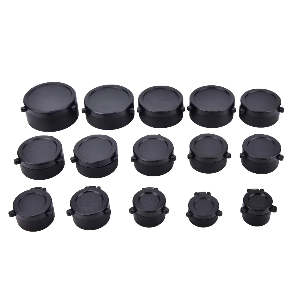 

1 Piece 25.5-64MM Rifle Scope Lens Cover Flip Up Quick Spring Protection Cap Objective Lense Lid Hunting Gun Caliber Black