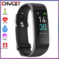 bluetooth 5 0 smart band watch ip68 body thermometer sport smart bracelet heart rate monitor fitness tracker bracelet men women