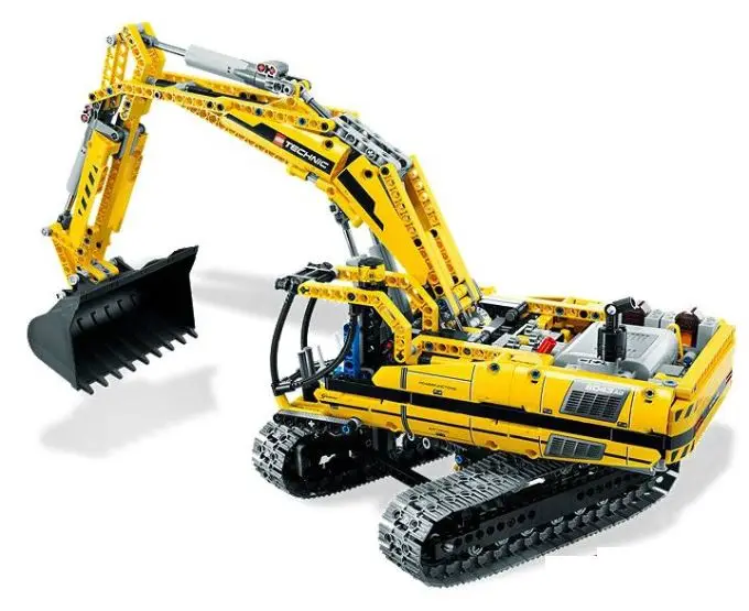20007 Technic моторизованный экскаватор строительные блоки электродвигатели силовые функции кирпичи игрушки подарок Technic 8043